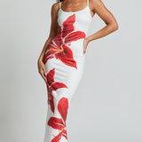 Iselin | Robe midi com flores