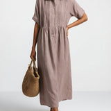 Lysandra — Vestido camisa fluido de verão