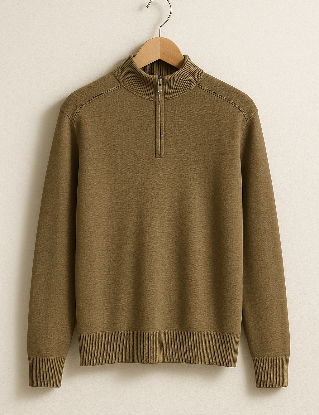 Pullover de Malha - Meio Zíper