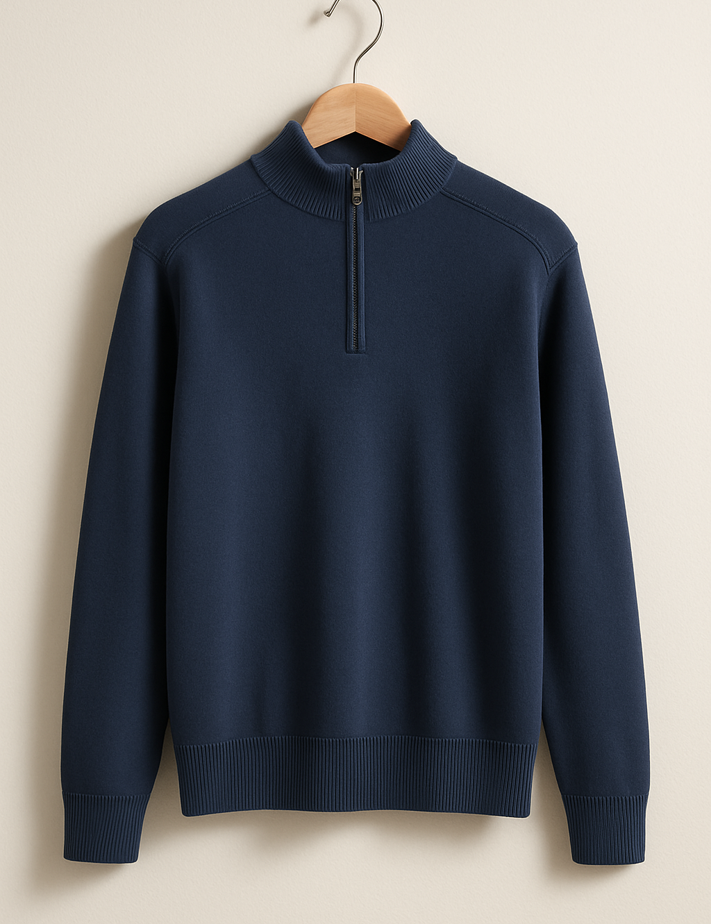 Pullover de Malha - Meio Zíper