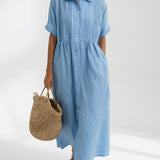 Lysandra — Vestido camisa fluido de verão
