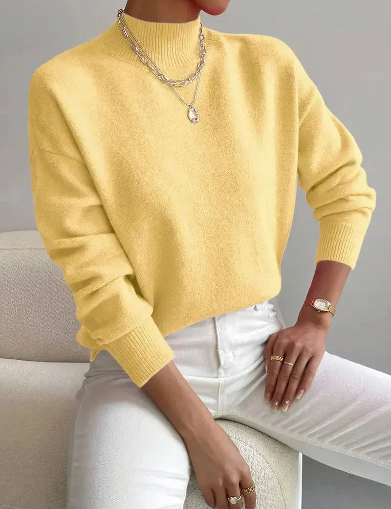 Harper | Sweater de Gola Alta Suave