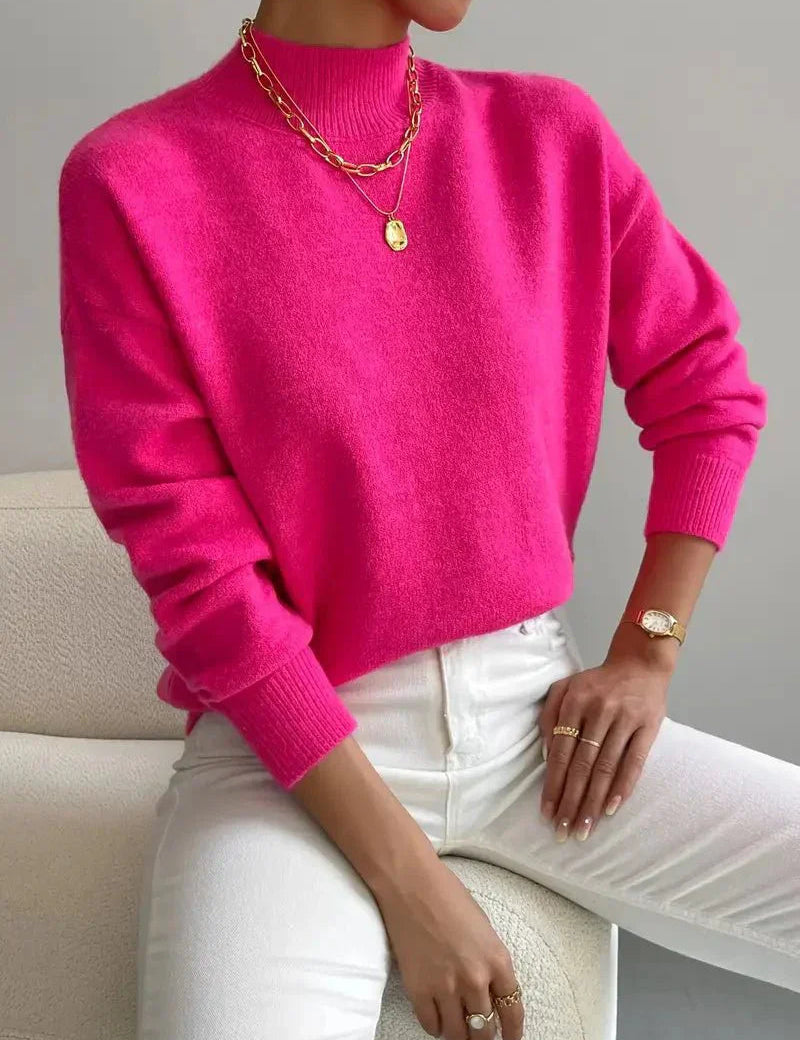 Harper | Sweater de Gola Alta Suave