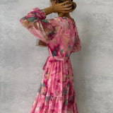 Hazel | Vestido cruzado em padrão floral