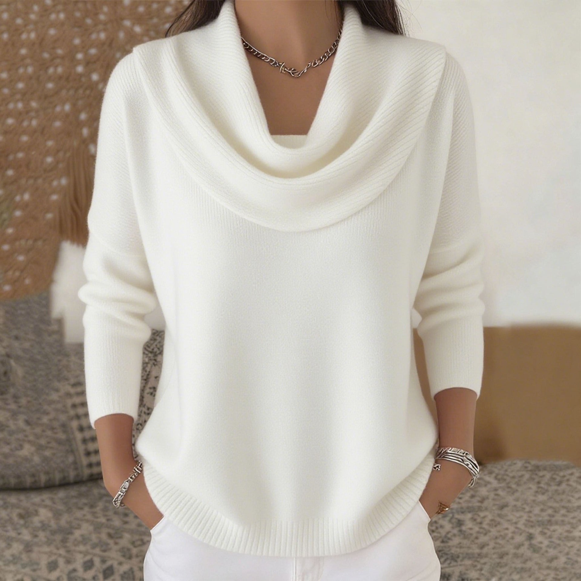 Julia | Sweatshirt com Gola Drapeada