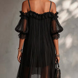 Aurore | Vestido Longo em Musselina com Decote em V