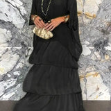 Vestido Capa Nora - Preto