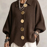 Victoire | Cardigan oversized com grandes botões dourados