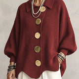 Victoire | Cardigan oversized com grandes botões dourados