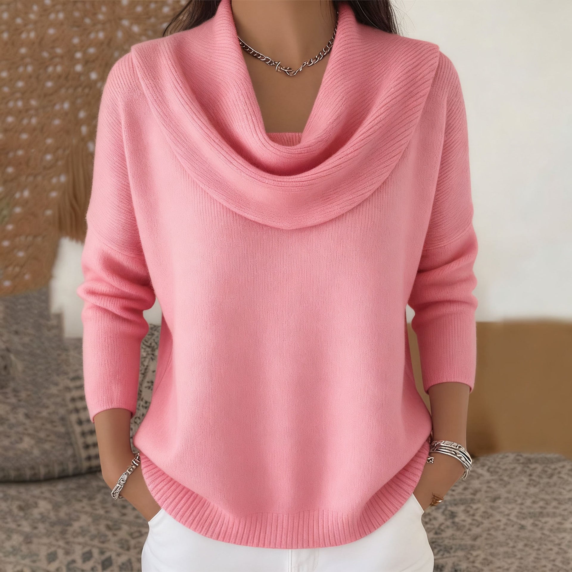 Julia | Sweatshirt com Gola Drapeada