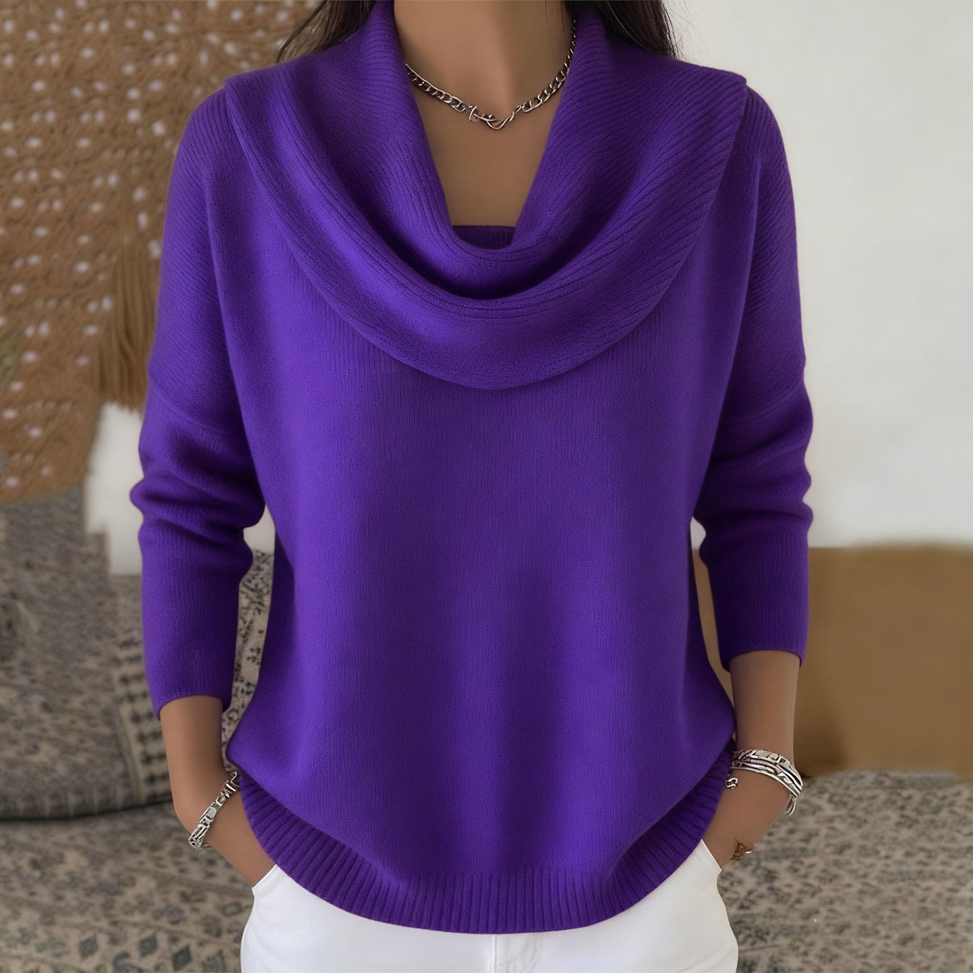 Julia | Sweatshirt com Gola Drapeada