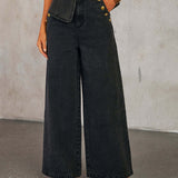 Felicia | Conjunto em denim elegante