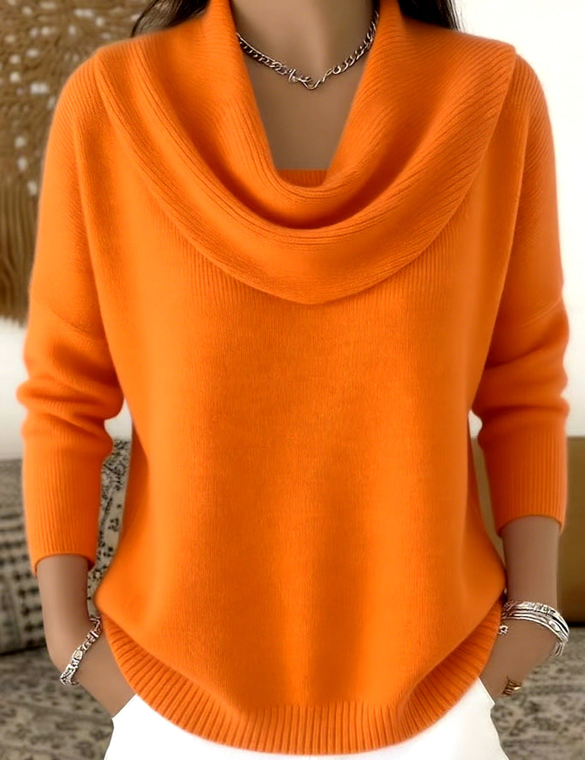 Julia | Sweatshirt com Gola Drapeada
