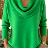 Julia | Sweatshirt com Gola Drapeada