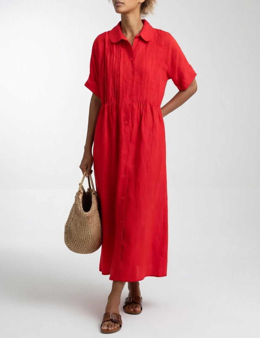 Lysandra — Vestido camisa fluido de verão