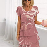 Chantal – Vestido elegante fluido com volantes