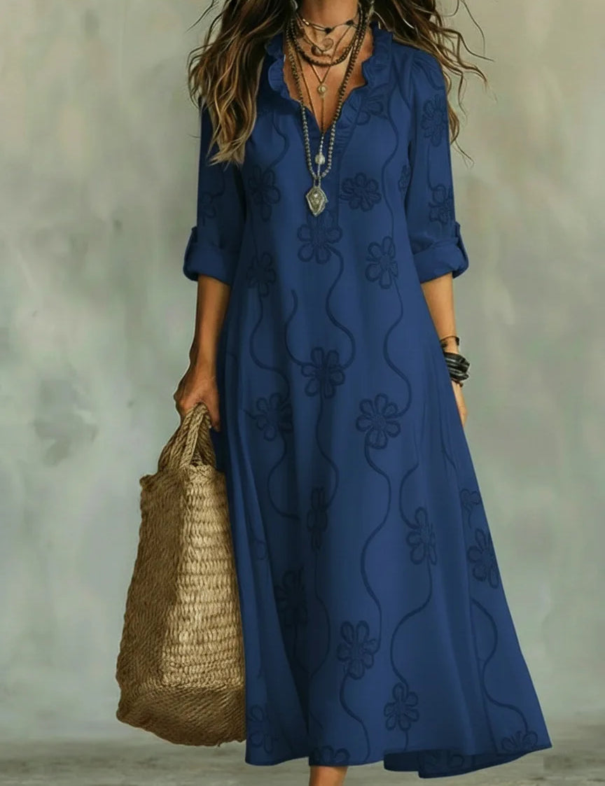 Sienna - Vestido de Verão Longo com Flores