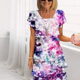 Françoise – Vestido elegante fluido com volantes