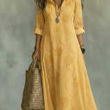 Sienna - Vestido de Verão Longo com Flores