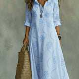 Sienna - Vestido de Verão Longo com Flores