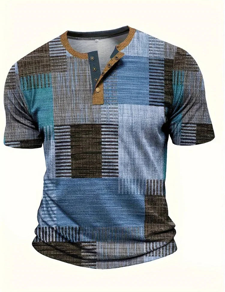 Rodrigo | Camisa patchwork de manga curta