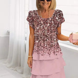 Claire – Vestido elegante fluido com volantes