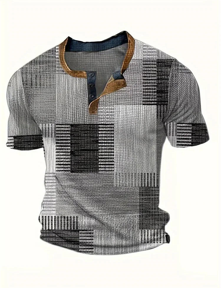 Rodrigo | Camisa patchwork de manga curta