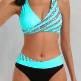 Mona - Bikini estampado em tons quentes