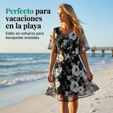 Elisa - Vestido de chiffon floral elegante