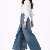 Silvia | Saia Calça com Design Assimétrico e Botões