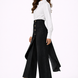 Silvia | Saia Calça com Design Assimétrico e Botões