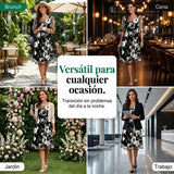 Elisa - Vestido de chiffon floral elegante