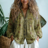 Alexandra™ | Blusa retro estampada