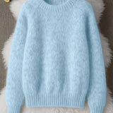 Vilde - Sweater macia com gola redonda