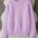 Vilde - Sweater macia com gola redonda