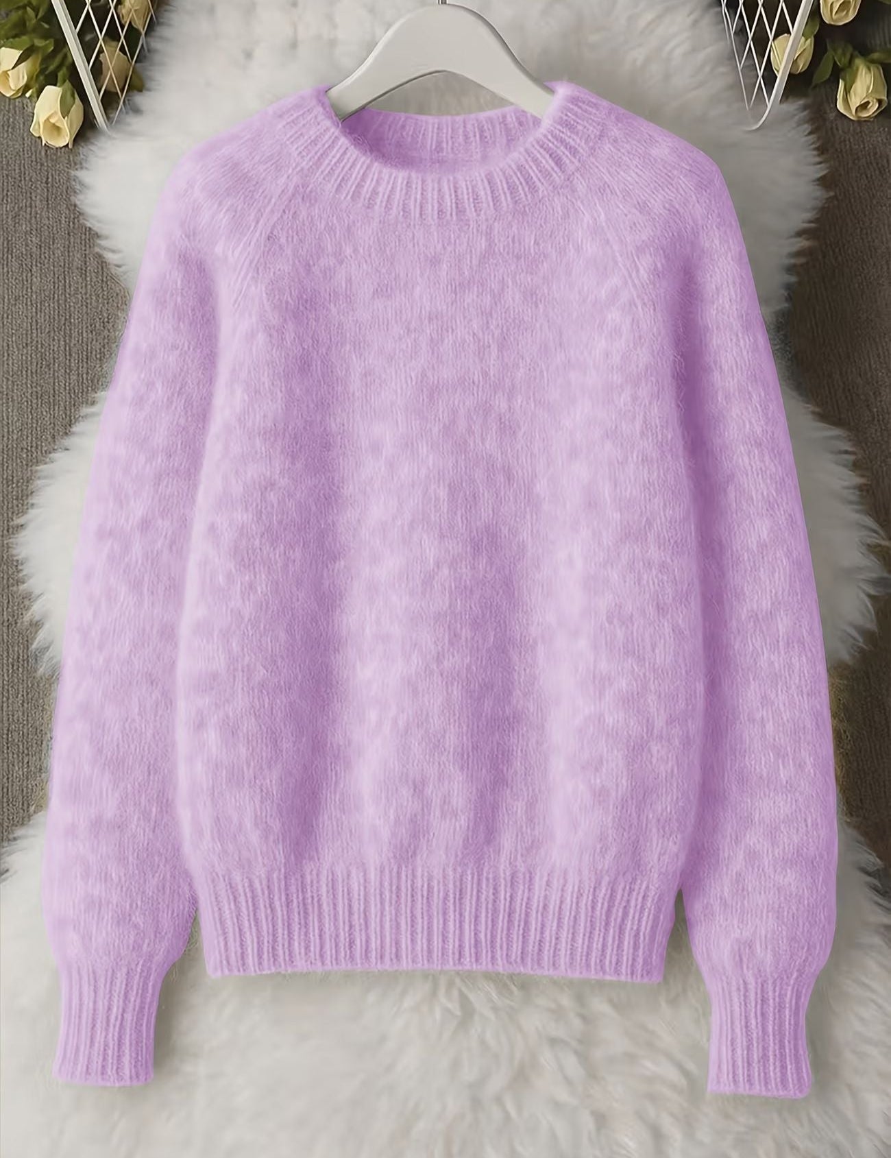 Vilde - Sweater macia com gola redonda