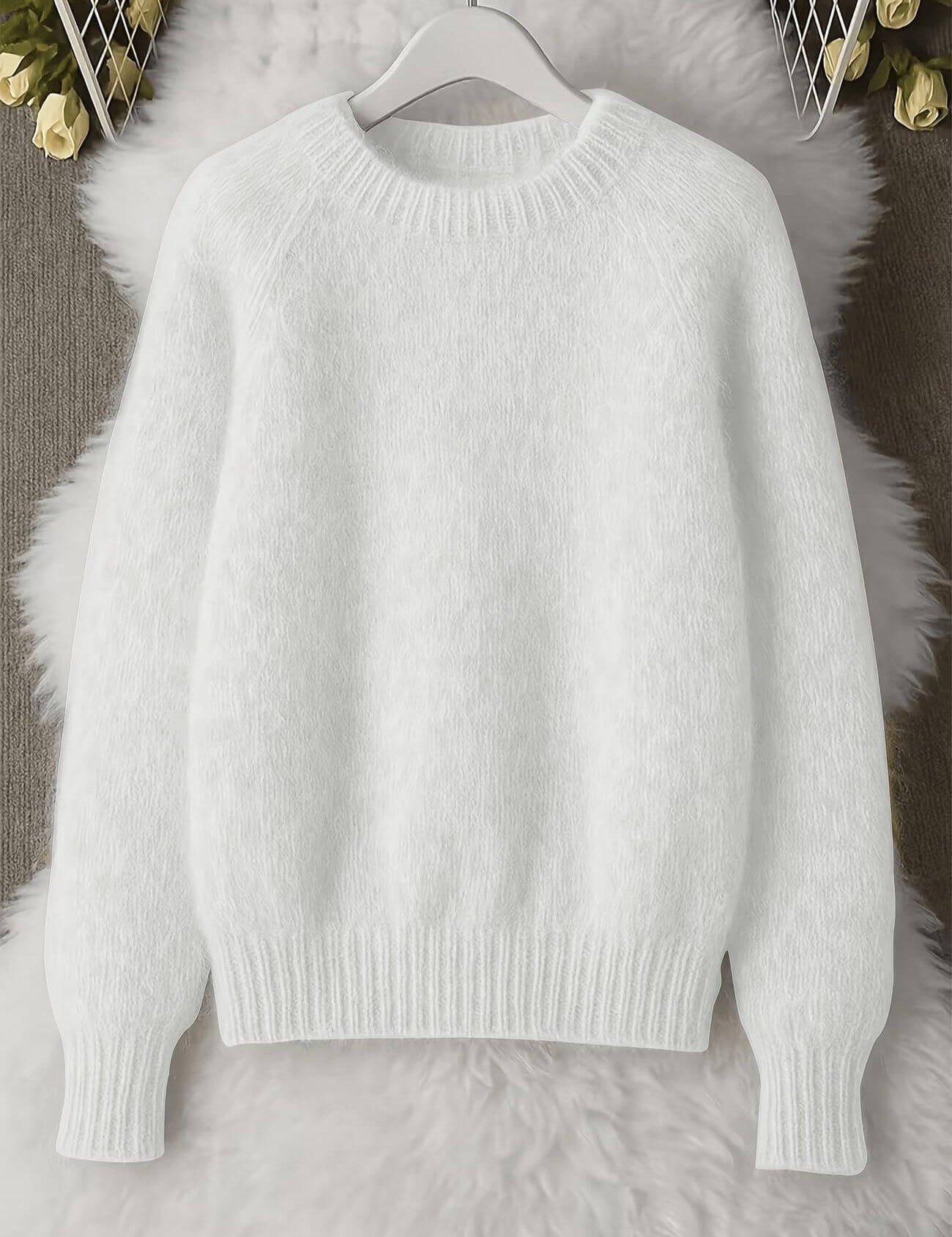 Vilde - Sweater macia com gola redonda