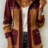 Camila | Casaco com capuz estilo patchwork