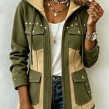 Camila | Casaco com capuz estilo patchwork