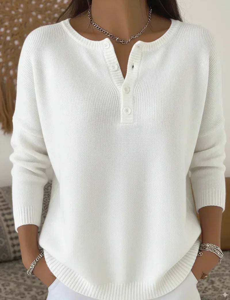 Helena | Jersey de Ponto com Botões Henley