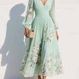 Aurelia | Vestido midi com decote em V