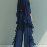 Aurora | Conjunto Elegante em Chiffon com Folhos