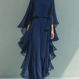 Aurora | Conjunto Elegante em Chiffon com Folhos