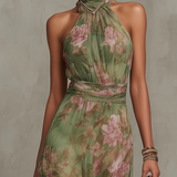 Livia - Elegante Maxivestido com Padrão Floral