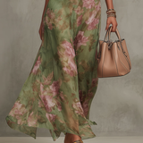 Livia - Elegante Maxivestido com Padrão Floral