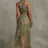 Livia - Elegante Maxivestido com Padrão Floral
