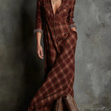 Margaux | Vestido Camisa Longo com Gola Vichy Verde