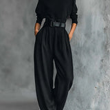 Victoire | Conjunto Preto com Gola Alta & Calças