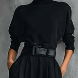 Victoire | Conjunto Preto com Gola Alta & Calças