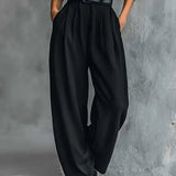 Victoire | Conjunto Preto com Gola Alta & Calças